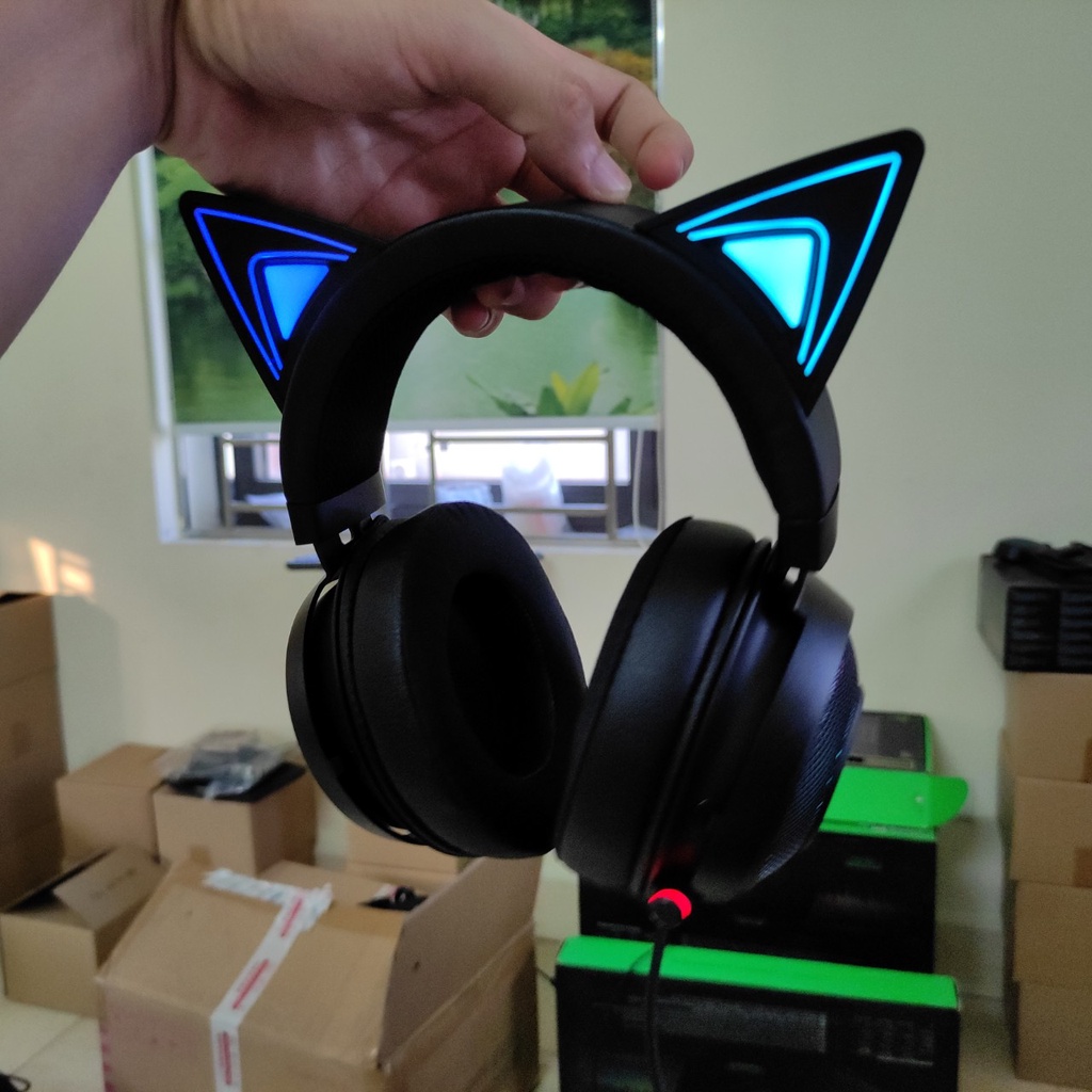 Tai nghe chụp tai Razer Kraken Kitty Black Chroma - Tai nghe chính hãng Razer Kitty dành cho con gái