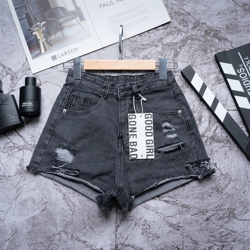 [Mã FAMAYWA giảm 10K đơn 50K] [GIÁ RẺ] Quần Sooc Nữ Lưng Cao, Quần Đùi Jean Tua Lai Lưng Kiểu Rách Ít | BigBuy360 - bigbuy360.vn