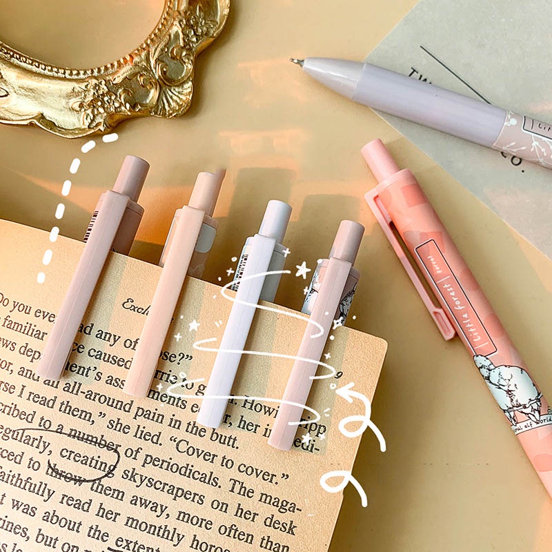Set 6 Bút Bi Mực Đen Ngòi 0.5mm