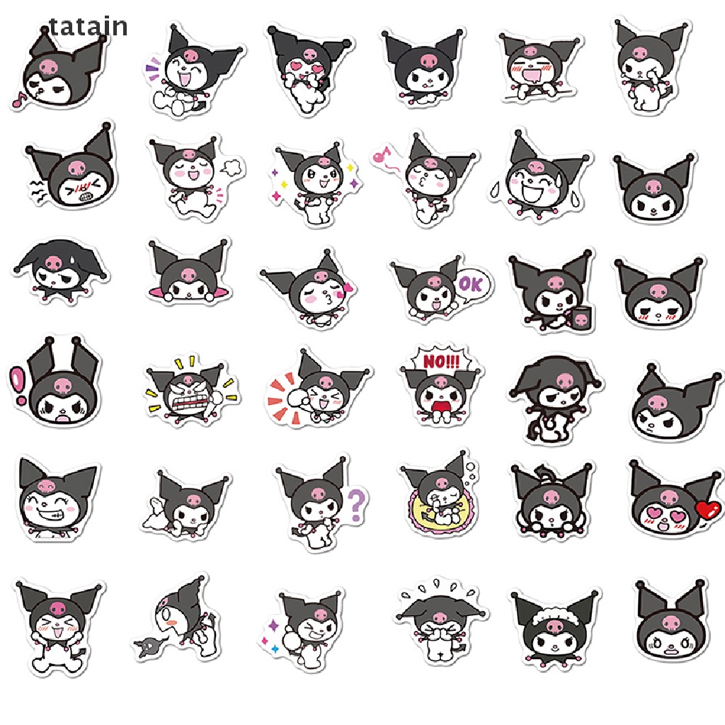 Bộ 100 Miếng Dán Anime kuromi Chống Nước Trang Trí Ván Trượt / Guitar / Laptop