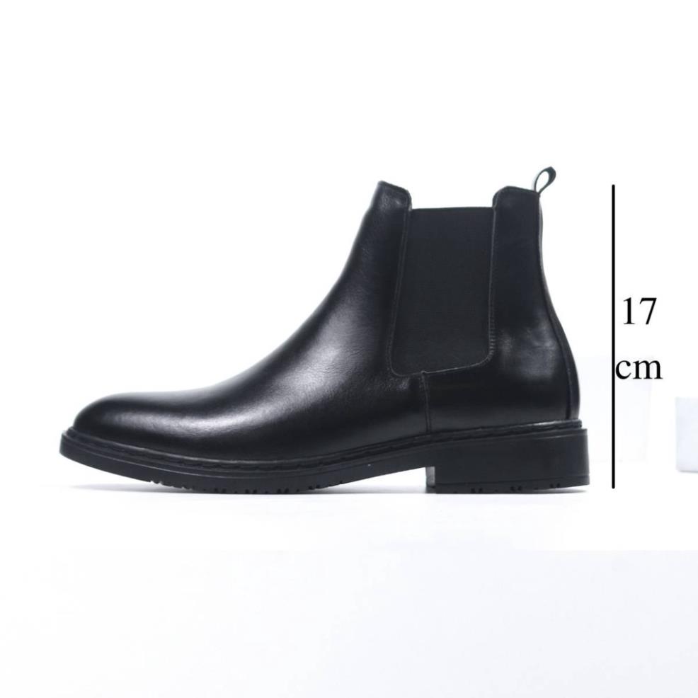 KT Giày da công sở Chelsea Boots Classic mũi tròn CB.CLA da bò cao cấp nhập khẩu, Lucas Shoes bảo hành 1 năm