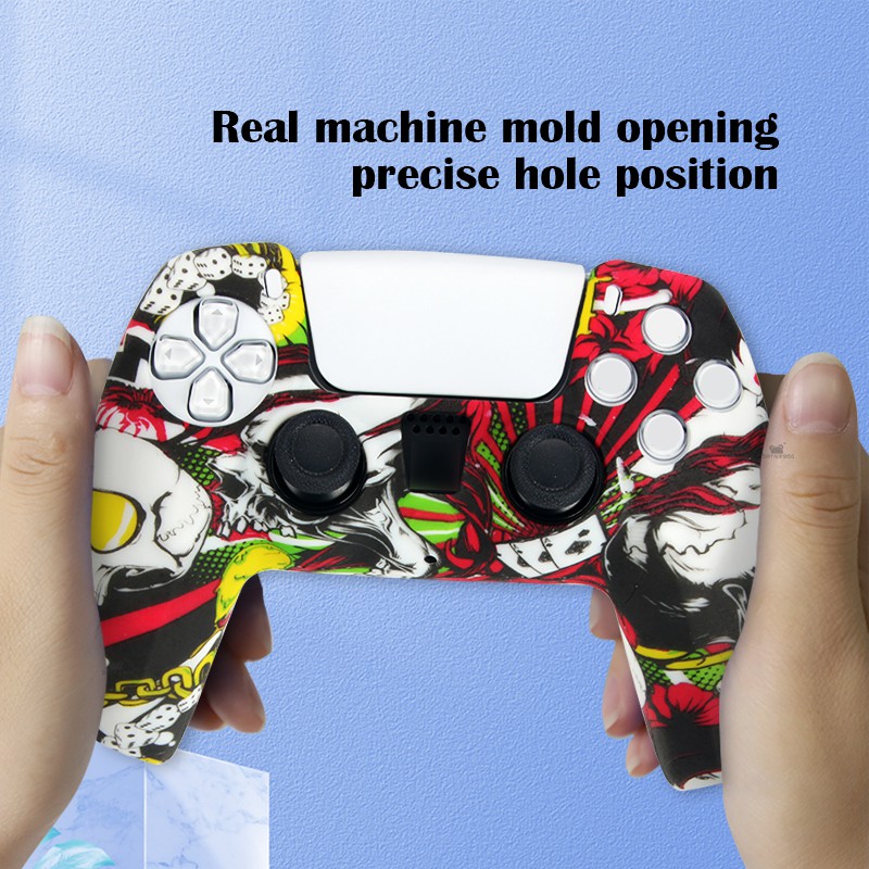 Data frog anti-slip silicone cover skin protection case for playstation 5 controller protection case for ps5 gamepad accessories