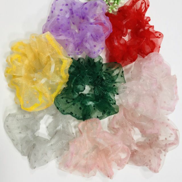 Cột tóc scrunchies nhiều mẫu đáng yêu ngẫu nhiên