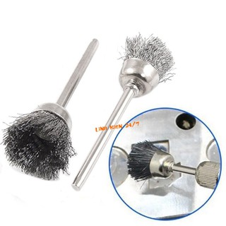 Bộ 2 Chổi Cốc Đánh Rỉ, Đánh Bóng Cho Máy Mài 16mm trục 3mm