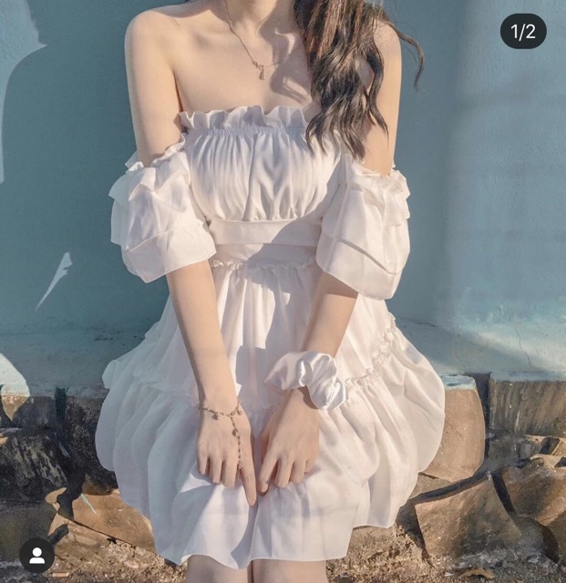 ĐẦM MIMI TRỄ VAI VẢI DÀY LƯNG CHUN