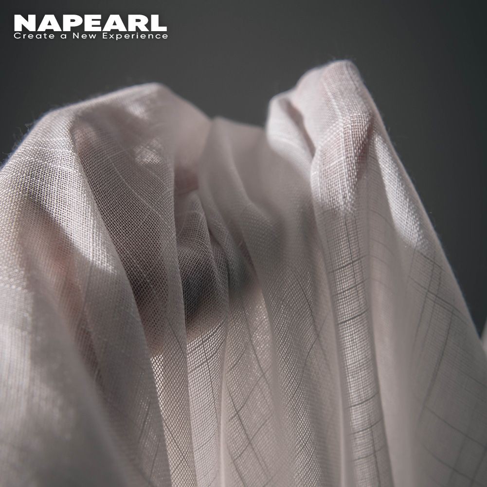 Tấm màn tuyn NAPEARL cao cấp màu trơn với nghệ thuật đơn giản cho phòng ngủ cửa sổ phòng khách