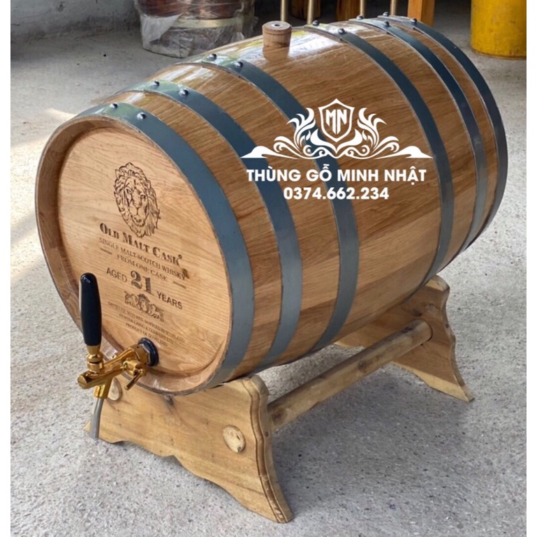 Thùng ngâm ủ rượu gỗ sồi 100 lit