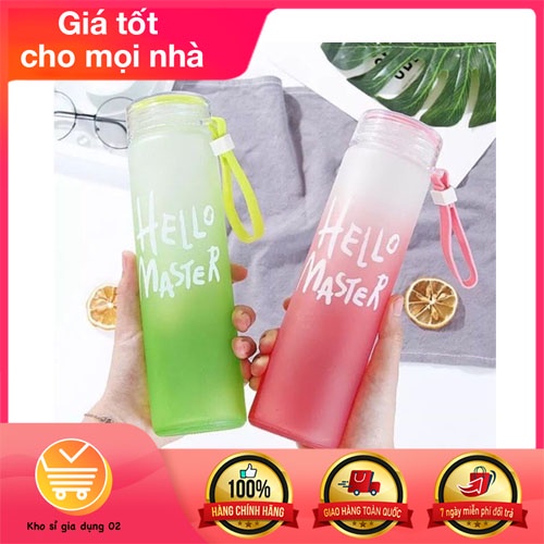 Bình Đựng Nước Thủy Tinh Hello Master 450ml