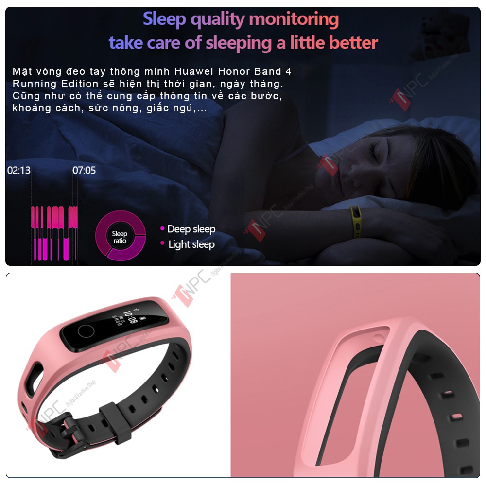 Vòng Đeo Tay Thông Minh Huawei Honor Band 4 Running Edition Theo Dõi Sức Khỏe Quốc Tế