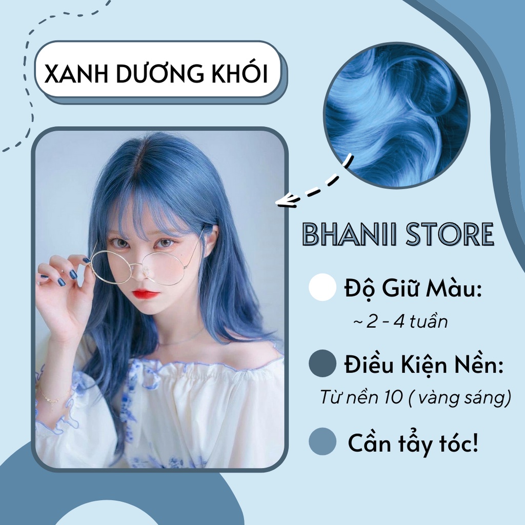 Thuốc nhuộm tóc Tone Màu Xanh bhanii store