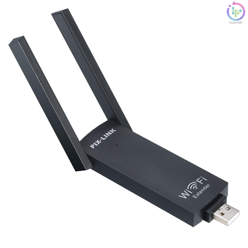 USB phát wifi không dây màu đen cho PC 2.4G (chỉ đến 300Mbps)/ 2 ăng ten | BigBuy360 - bigbuy360.vn