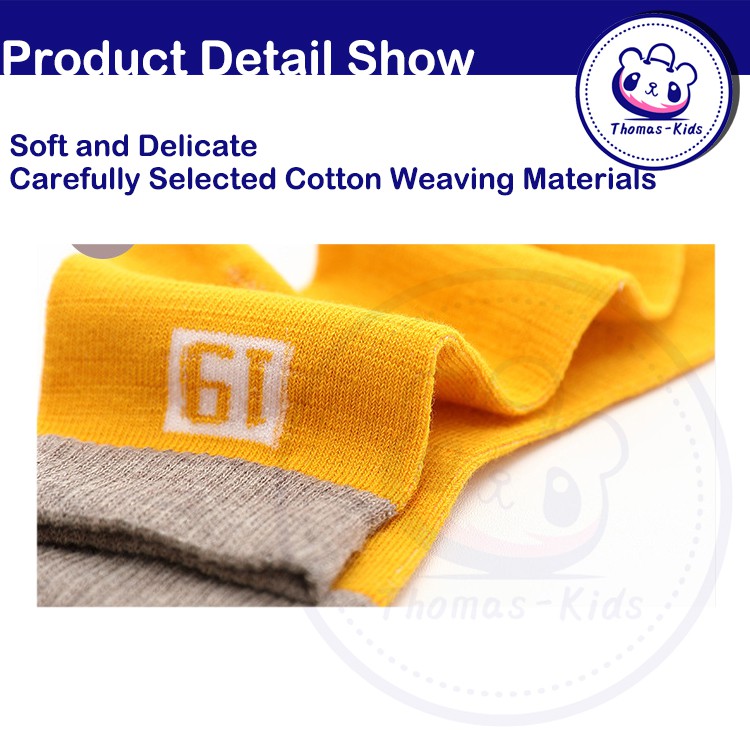 [THOAMS KIDS] Set 5 Đôi Tất Cotton In Hình Dễ Thương Cho Bé Từ 1-11 Tuổi