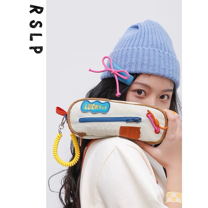 Túi Đựng Bút Hai Ngăn Sức Chứa Lớn Màu Sắc Tương Phản Dành Cho Học Sinh