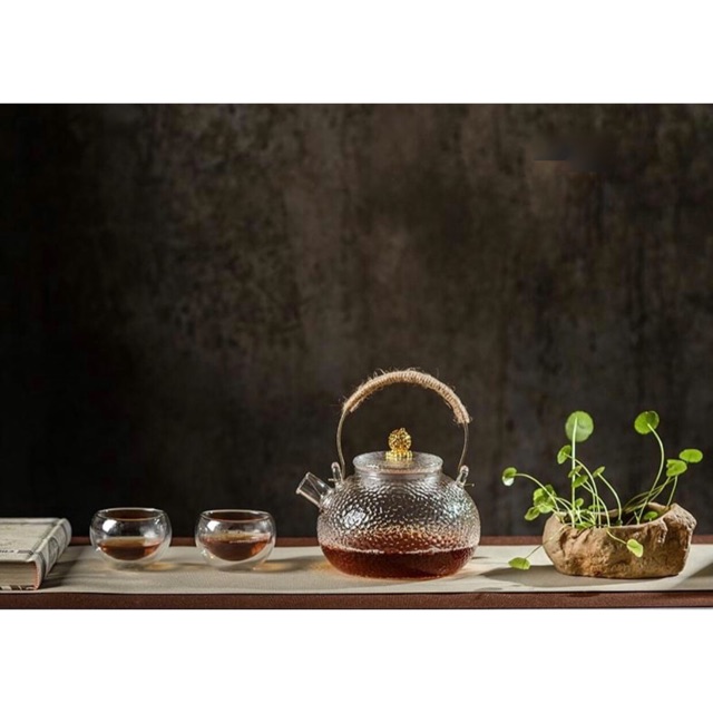 Bộ ấm chén thuỷ tinh 800ml