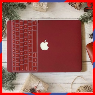 [Sale] Combo 5in1 ốp lưng + phủ phím cho Macbook màu Đỏ đô (Kèm quà tặng ấn tượng)
