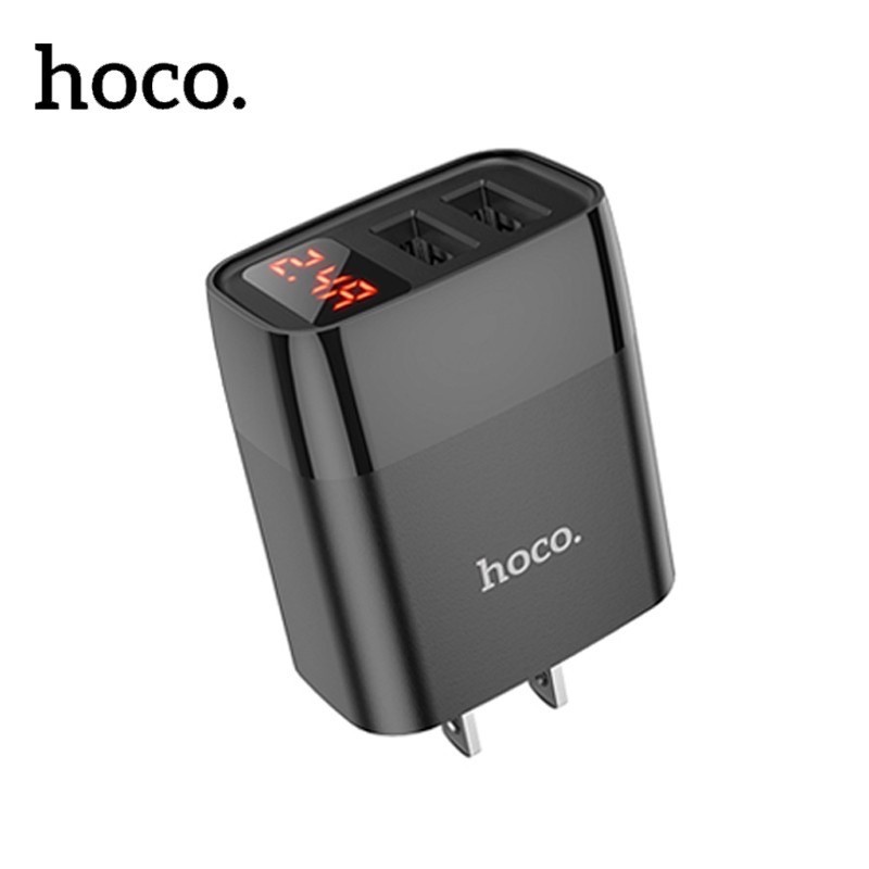 Củ Sạc Hoco C86 gồm 2 cổng USB với đèn LED hiển thị điện áp, công nghệ MỸ dòng áp 5V-2.4A max 12W