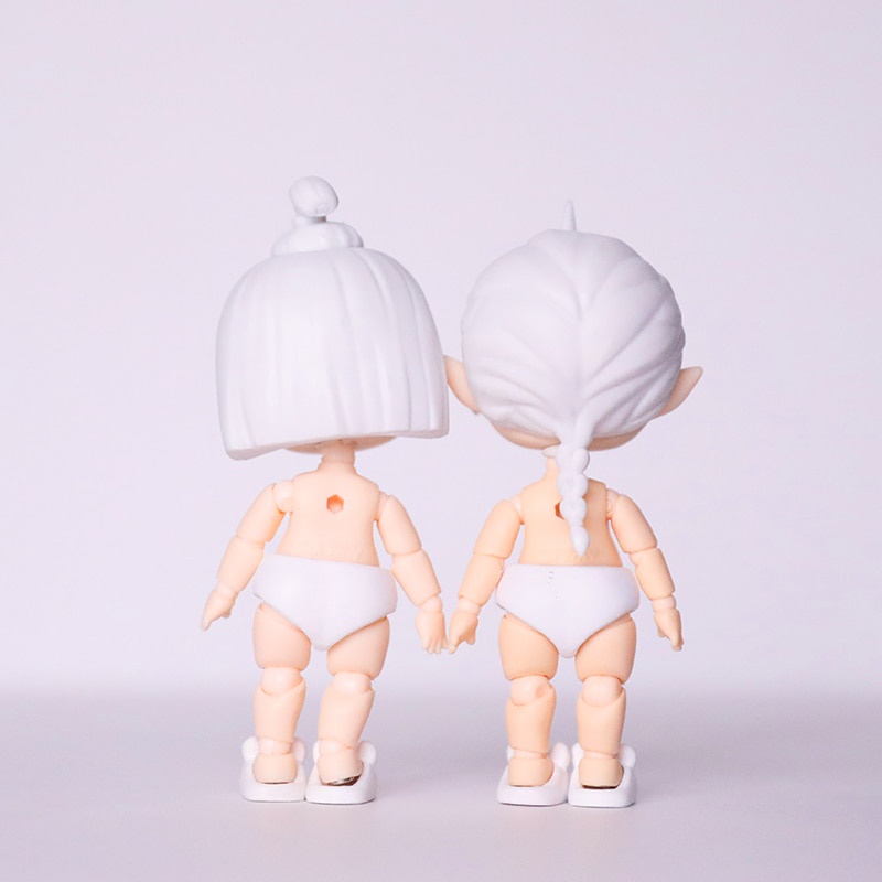 Mô Hình Cơ Thể Búp Bê Yhmy + Đầu + Vải + Giày Ob11 Có Thể Di Chuyển Được