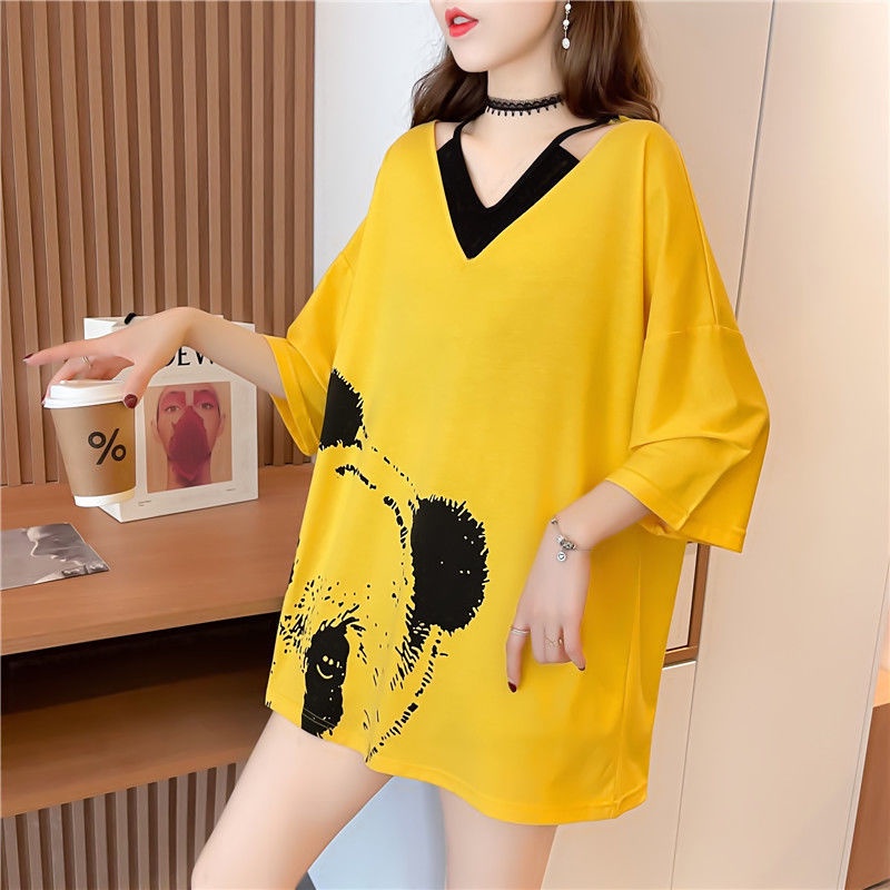 Áo thun áo phông nữ from rộng chất cotton co giãn size tới 70kg | BigBuy360 - bigbuy360.vn