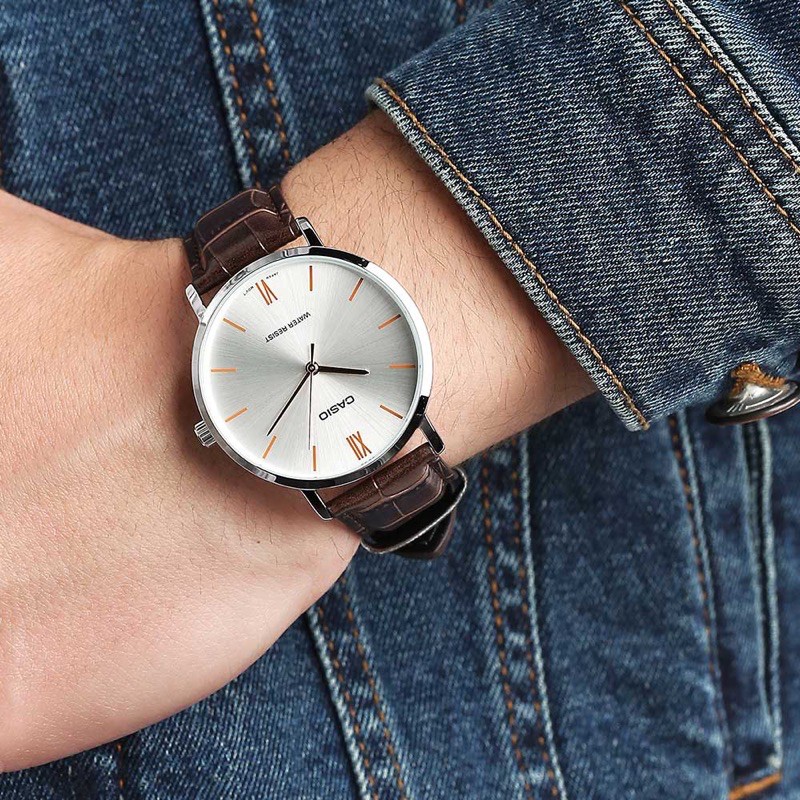 Đồng hồ nam dây da Casio Anh Khuê MTP-VT01L-7B2UDF