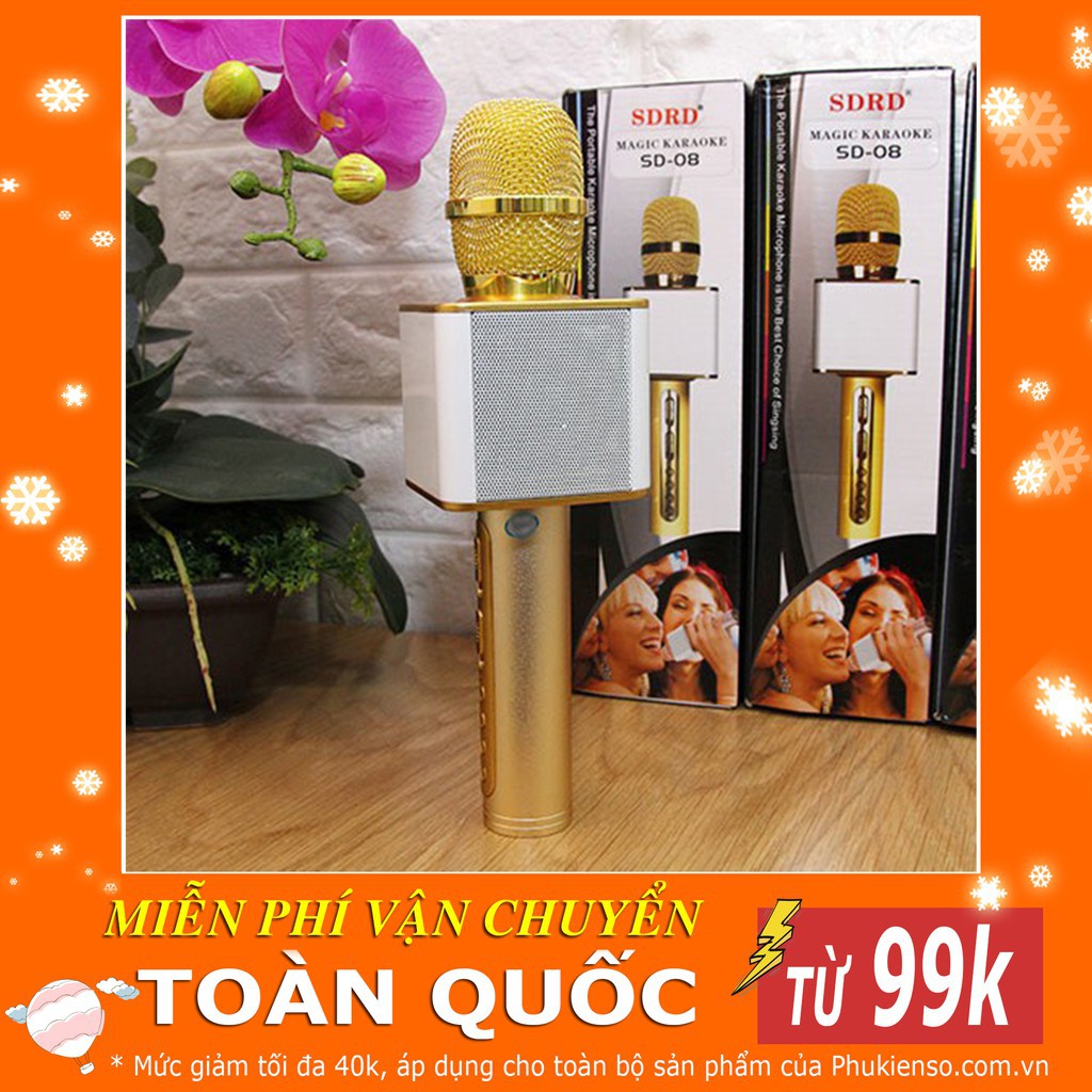 Micro Karaoke Bluetooth SD-08 Loại 1 âm thanh chuẩn, hát hay ( BH 6 Tháng Lỗi Đổi Mới ) 86 nhập khẩu