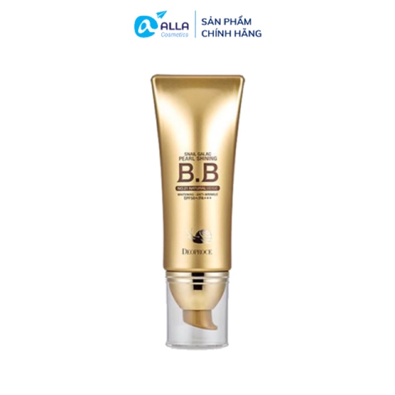 Kem Nền Mịn Da Dưỡng Trắng DEOPROCE Snail Galac Pearl Shining BB Cream 40g (769k)