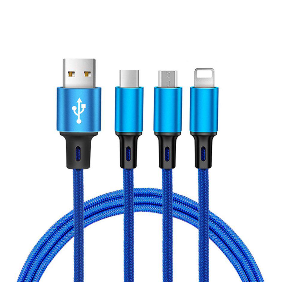 Cáp Sạc 3 Trong 1 Cổng Usb Type C Cho Android Iphone