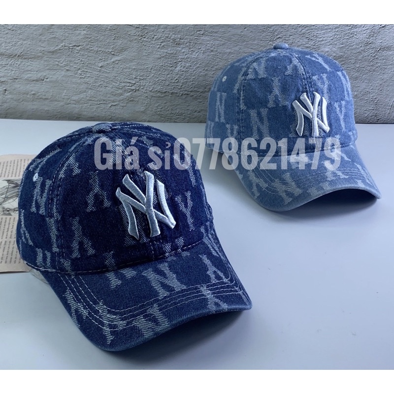 nón kết lưỡi trai phối lưới thêu das + mũ jean full N.Y cực chất