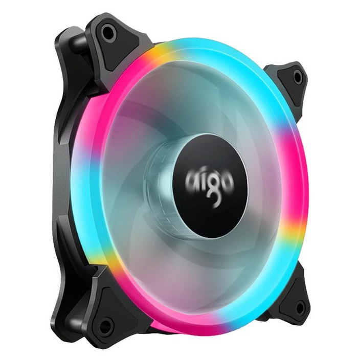 Quạt Tròn Gắn Đèn Led Màu Cầu Vồng Xinh Xắn