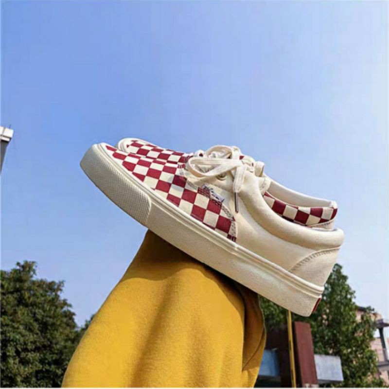 [ Free Ship/Order ] Giày Ulzzang Caro Dáng VanS