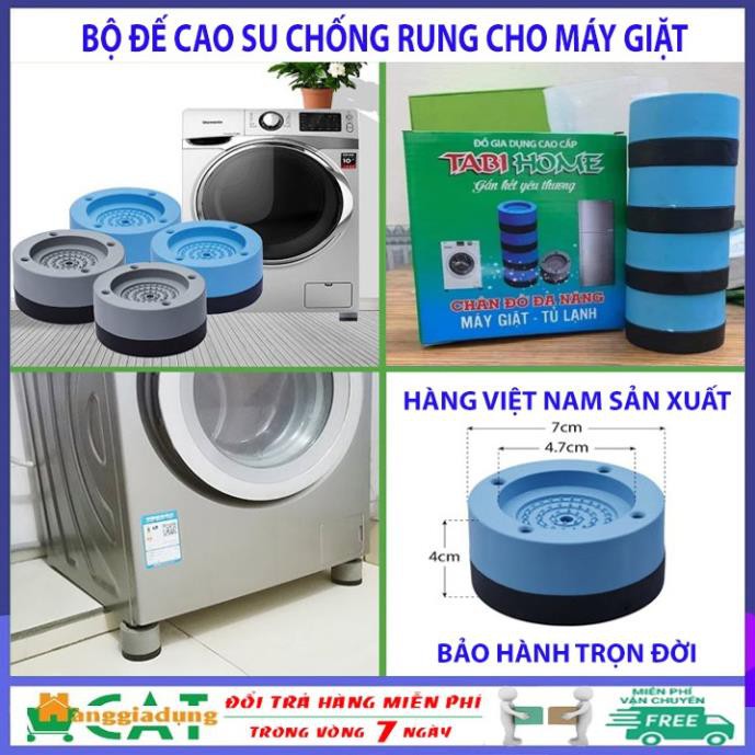 [Xả hàng tồn] Bộ đệm cao su cao cấp TABI HOME chống rung, chống ồn, tăng tuổi thọ cho máy giặt, tủ lạnh