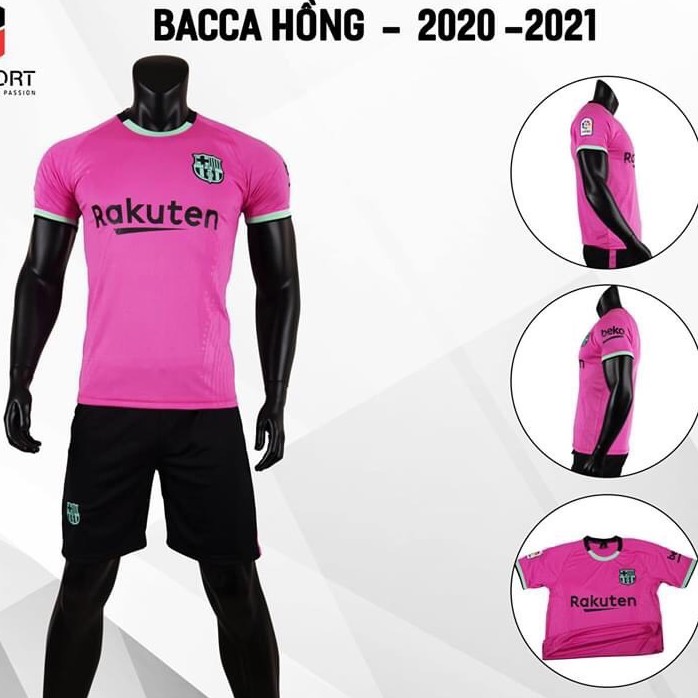[GIÁ XƯỞNG] Đồ đá banh Barca màu hồng