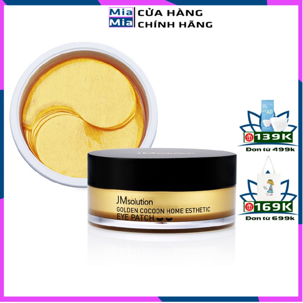 Mặt Nạ Mắt JM SOLUTION Kén Tằm Vàng Cải Thiện Nếp Nhăn, Chống Lão Hóa Jmsolution Golden Cocoon Home Esthetic Eye Patch