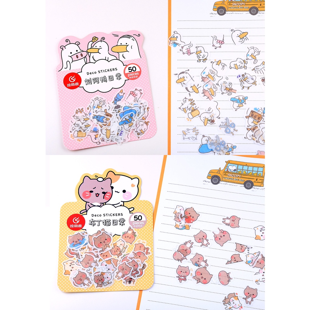 Nhãn dán trang trí kiểu hoạt hình đáng yêu sáng tạo