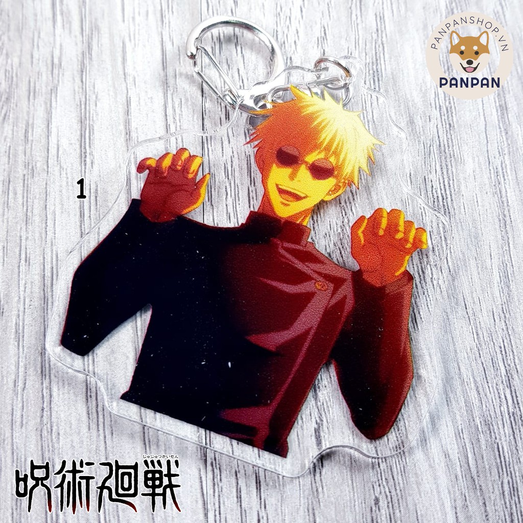 Móc Khoá Anime Mica Acrylic Jujutsu Kaisen Ông chú tóc bạc khả nghi - Gojo Satoru (6m)