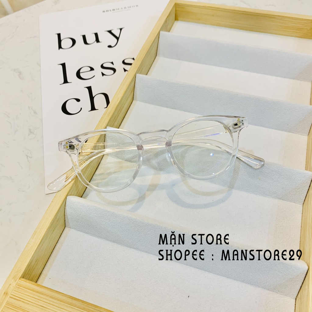 Gọng kính Milan tròn xinh ⚡𝑭𝑹𝑬𝑬𝑺𝑯𝑰𝑷⚡ dễ đeo nhựa dẻo, Kính mắt MQ nhận cắt mắt cận 0-6 độ vào kính | BigBuy360 - bigbuy360.vn