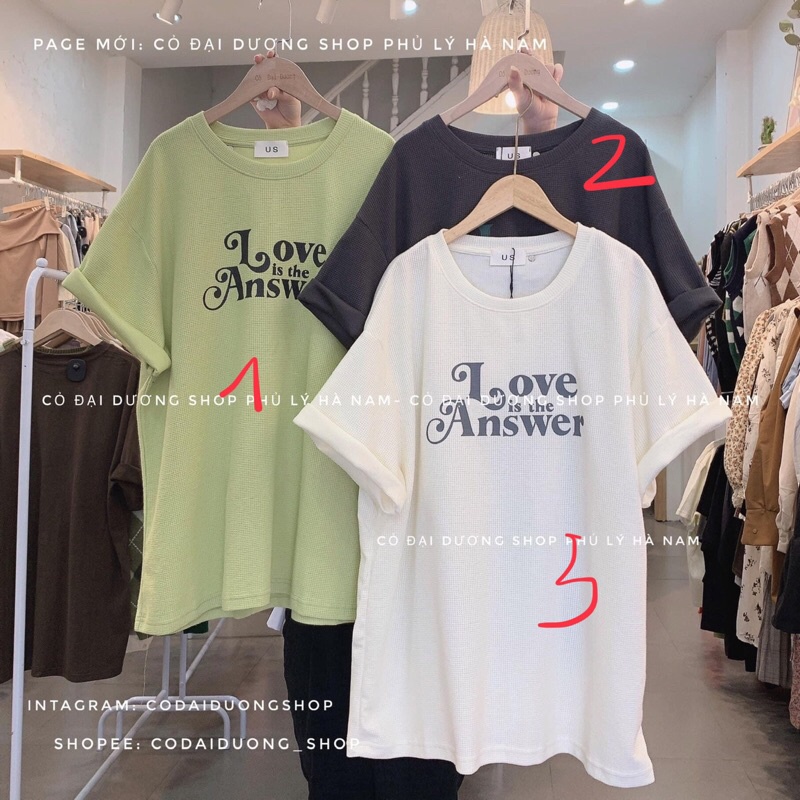 áo phông Love cộc tay