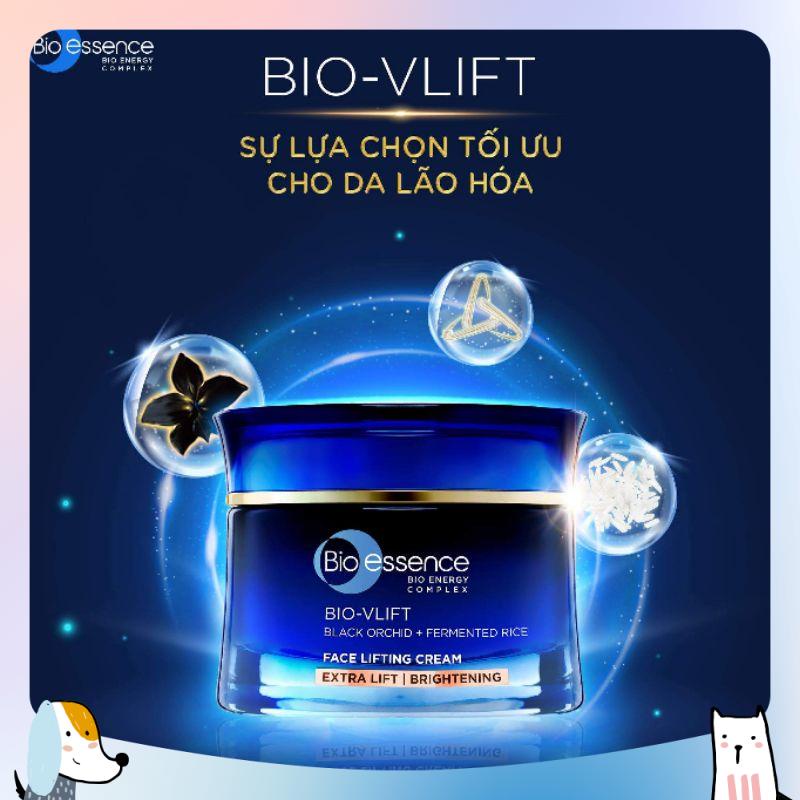 Kem nâng cơ mặt &amp; dưỡng trắng Bio-Essence Bio-Vlift Brightening chiết suất  hoa phong lan đen và tinh chất gạo