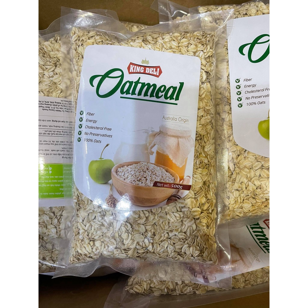 Yến mạch cán dẹt, hàng nhập khẩu Úc Oatmeal (500g)