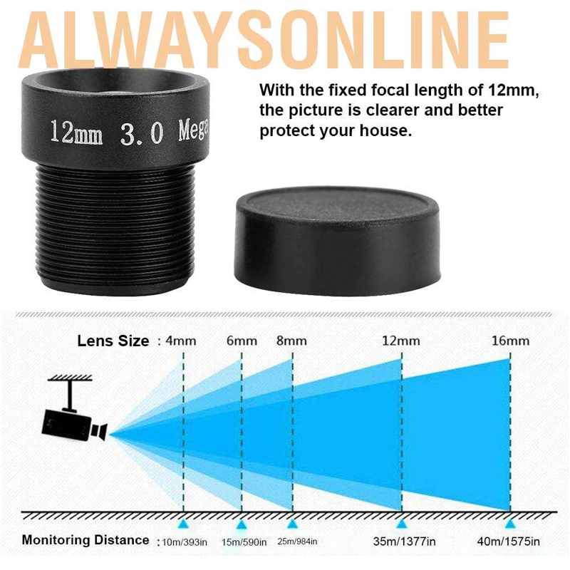 Ống kính tiêu cự 3MP 12mm truyền ánh sáng cao giám sát thông minh cho camera quan tại nhà