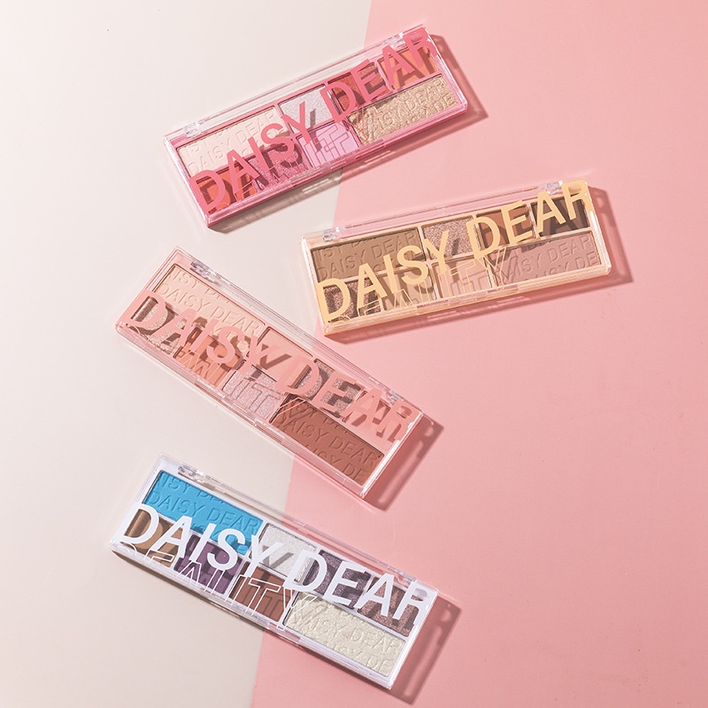 [Hàng mới về] Bảng phấn mắt DAISY DEAR màu sắc ánh nhũ chống nước tiện dụng