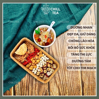 Set Chè Dưỡng Nhan Tuyết Yến Chilltea 10 Vị Cao Cấp 1 Lần Nấu 1.5l, Chè Dưỡng Nhan Ngon Bổ Dưỡng, Đẹp Da, Đẹp Dáng