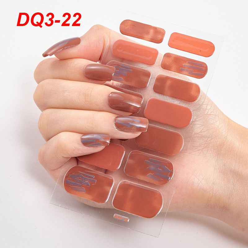 Set 14 nhãn dán móng tay Dq3 21-40 phong cách 3d xinh xắn thời thời trang