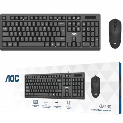 [XẢ KHO] COMBO bàn phím chuột có dây AOC KM160, nhựa chất lượng cao, bền bỉ | BigBuy360 - bigbuy360.vn