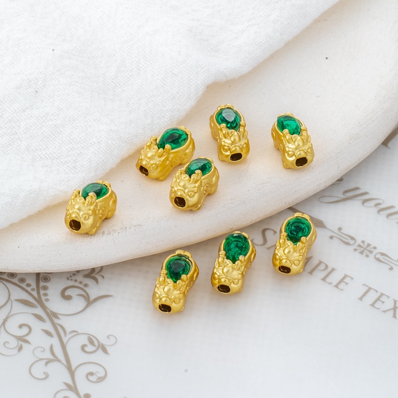 Phụ Kiện Trang Sức Vòng Tay Bằng Đồng Mạ Vàng 18k diy Hình Hoạt Hình Pixiu