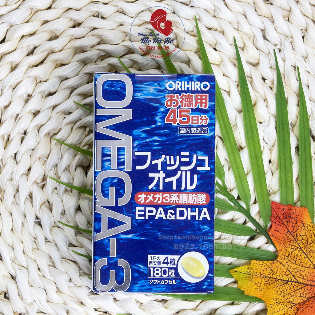 Dầu cá Omega 3 Orihiro Fish Oil Nhật Bản hộp 180 viên [Date 2/2023] | BigBuy360 - bigbuy360.vn