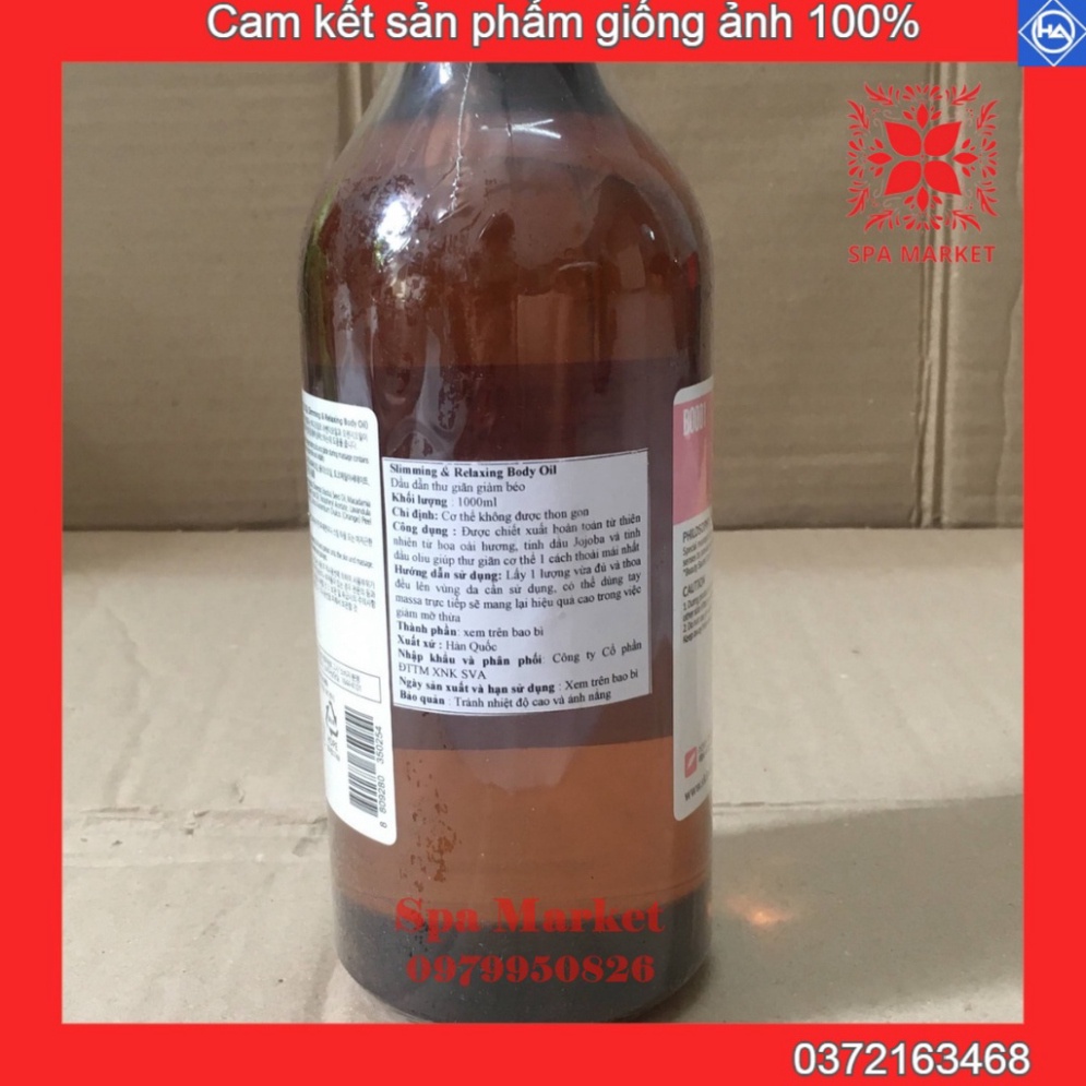 Dầu phá Mô mỡ Skindom DẦU MATXA GIẢM BÉO GIẢM MỠ 1000ml