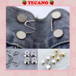 Bộ nút cài điều chỉnh quần Tecano cài điều chỉnh lưng quần họa tiết hoa cúc PK10
