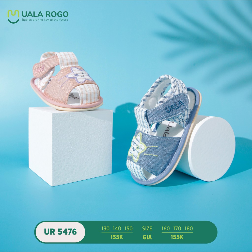 [UALA ROGO SALES] Dép quai hậu sandal tập đi mềm, êm chân đế cao su non chống trượt họa tiết cực xinh cho bé trai bé gái