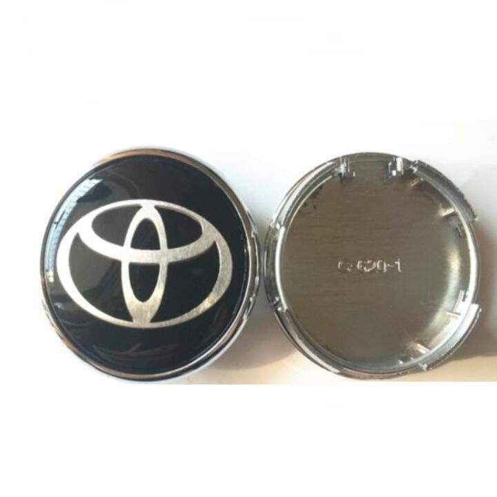 1 chiếc logo chụp mâm, ốp lazang bánh xe ô tô Toyota đường kính 60mm