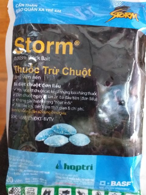 Kẹo diệt chuột đức storm 20 viên